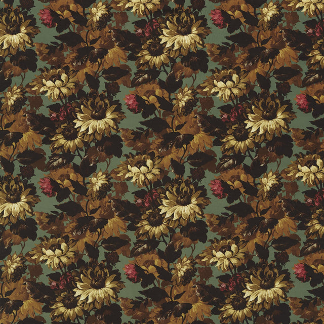 Clarke & Clarke SUNFOREST RUSSET VELVET Upholstery Fabric