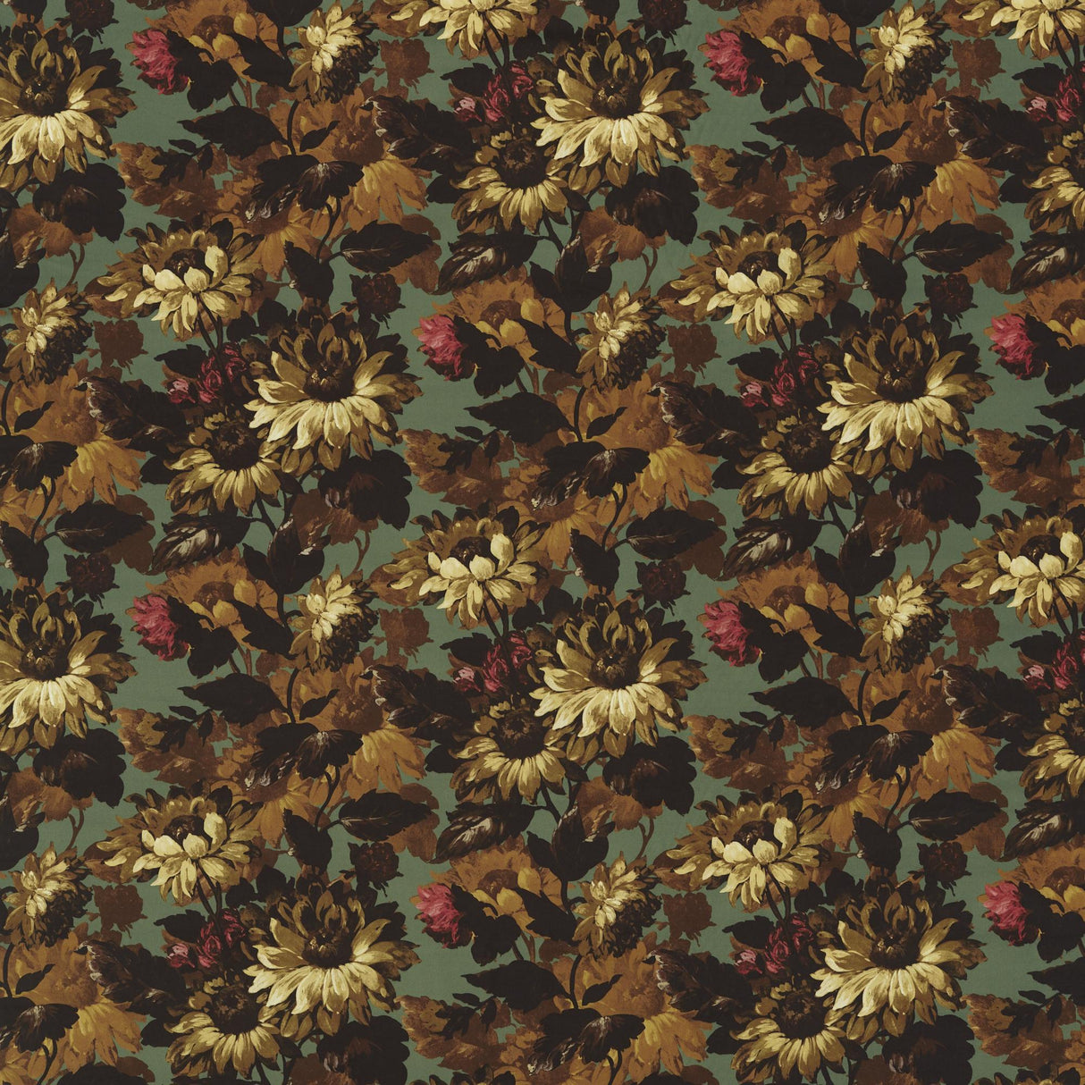 Clarke & Clarke SUNFOREST RUSSET VELVET Upholstery Fabric