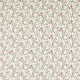 Clarke & Clarke GOLDEN LILY DOVE/PLUM Fabric