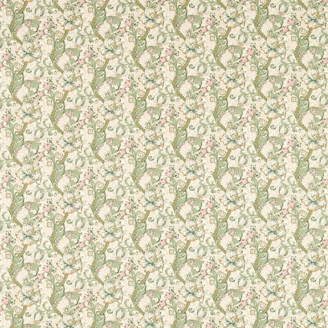 Clarke & Clarke GOLDEN LILY LINEN/BLUSH Fabric