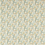 Clarke & Clarke GOLDEN LILY LINEN/TEAL Fabric