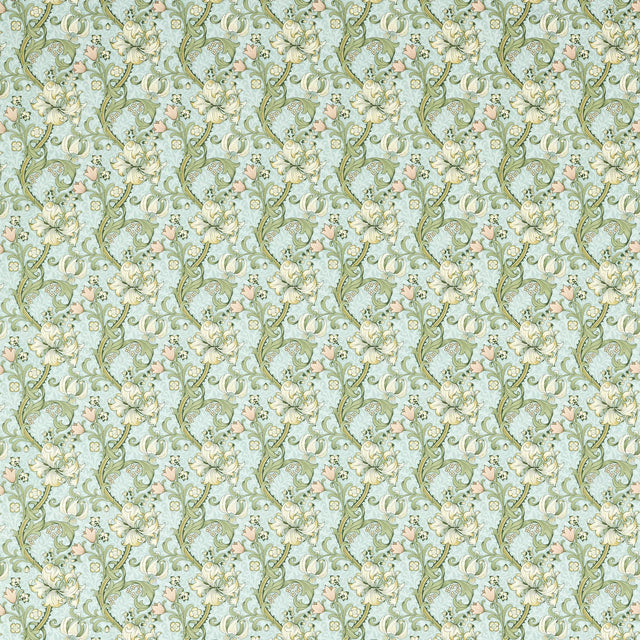 Clarke & Clarke GOLDEN LILY APPLE/BLUSH Fabric