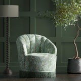 Clarke & Clarke GOLDEN LILY APPLE/BLUSH Fabric