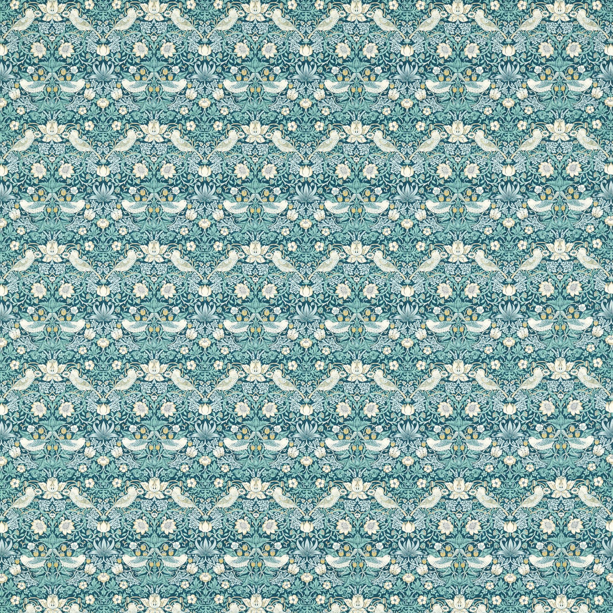 Clarke & Clarke STRAWBERRY THIEF TEAL Fabric