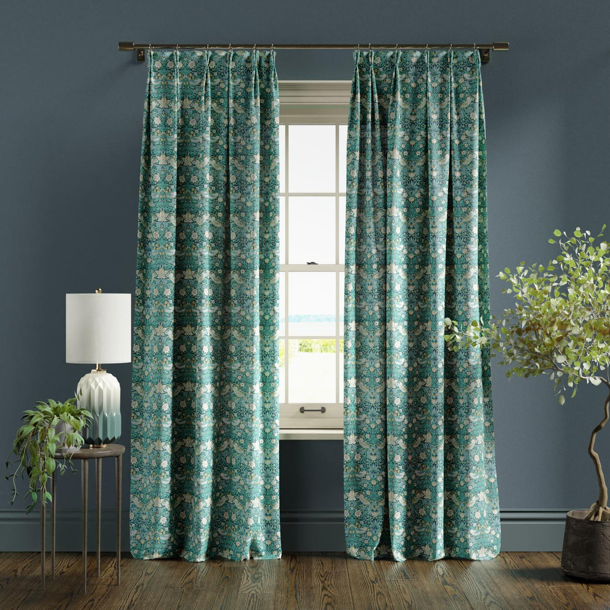 Clarke & Clarke STRAWBERRY THIEF TEAL Fabric