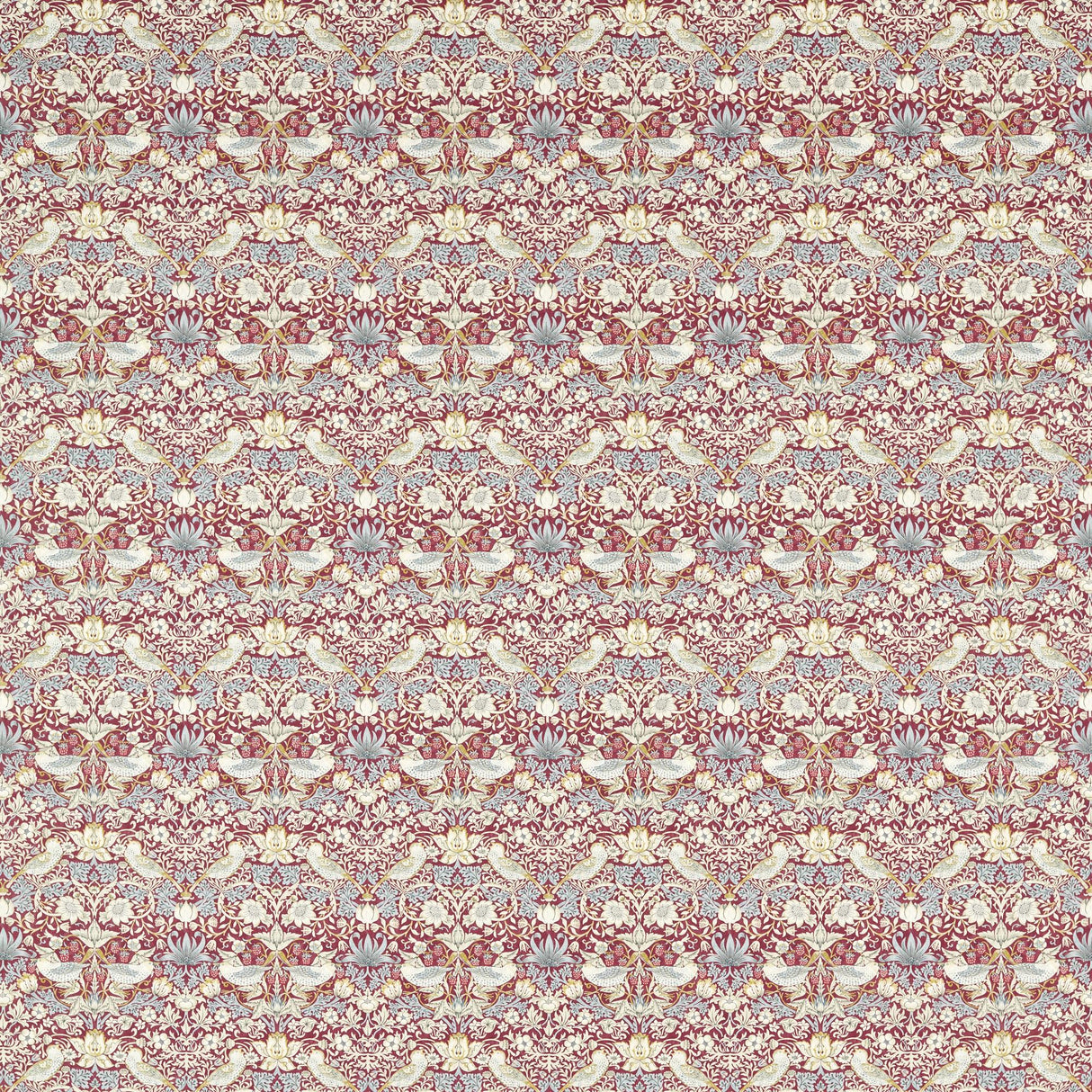 Clarke & Clarke STRAWBERRY THIEF PLUM Fabric
