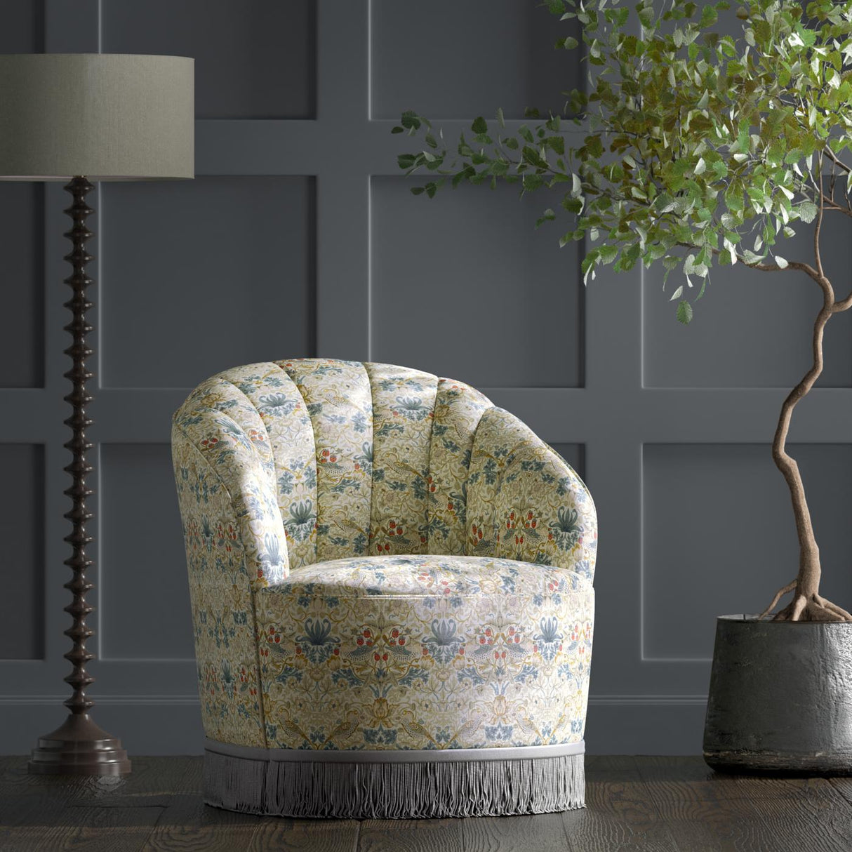 Clarke & Clarke STRAWBERRY THIEF LINEN Fabric