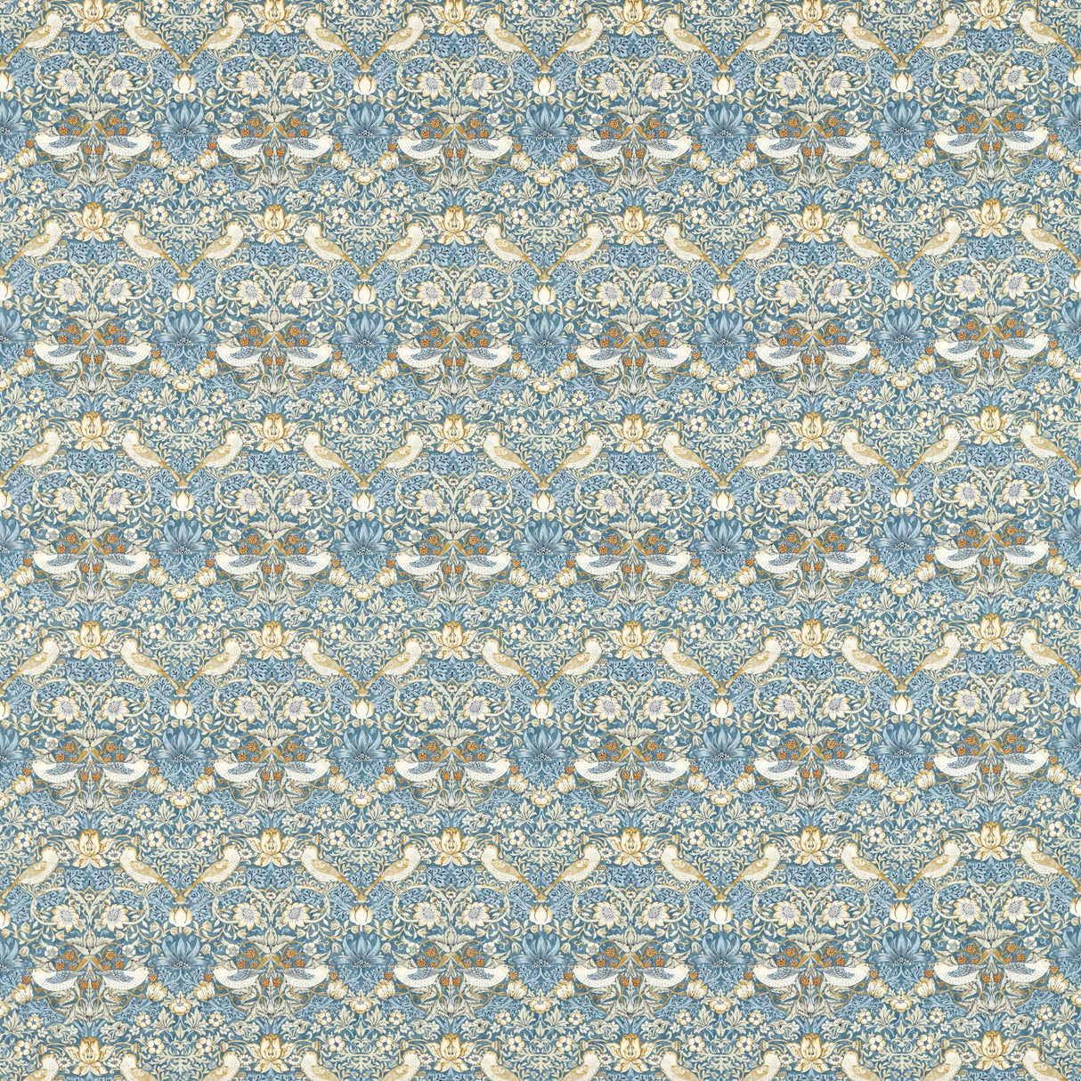 Clarke & Clarke STRAWBERRY THIEF DENIM Fabric