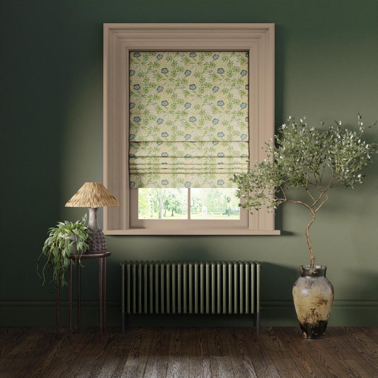 Clarke & Clarke MALLOW APPLE/LINEN Fabric