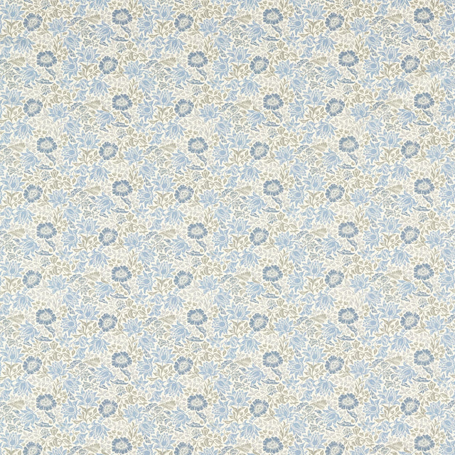 Clarke & Clarke MALLOW DENIM/IVORY Fabric