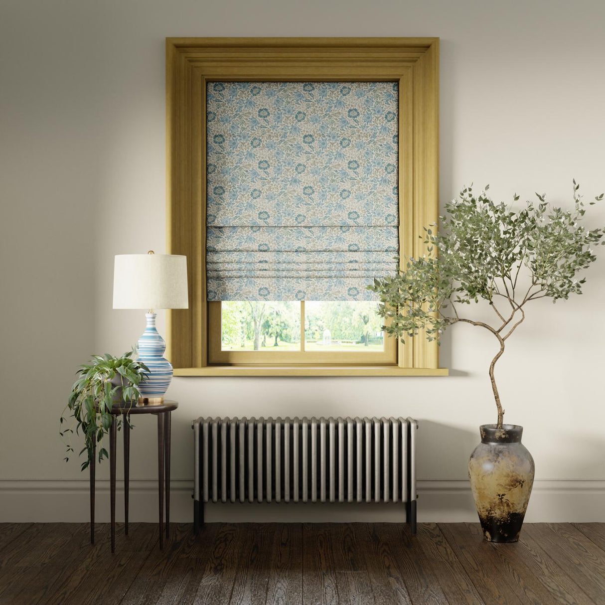 Clarke & Clarke MALLOW DENIM/IVORY Fabric