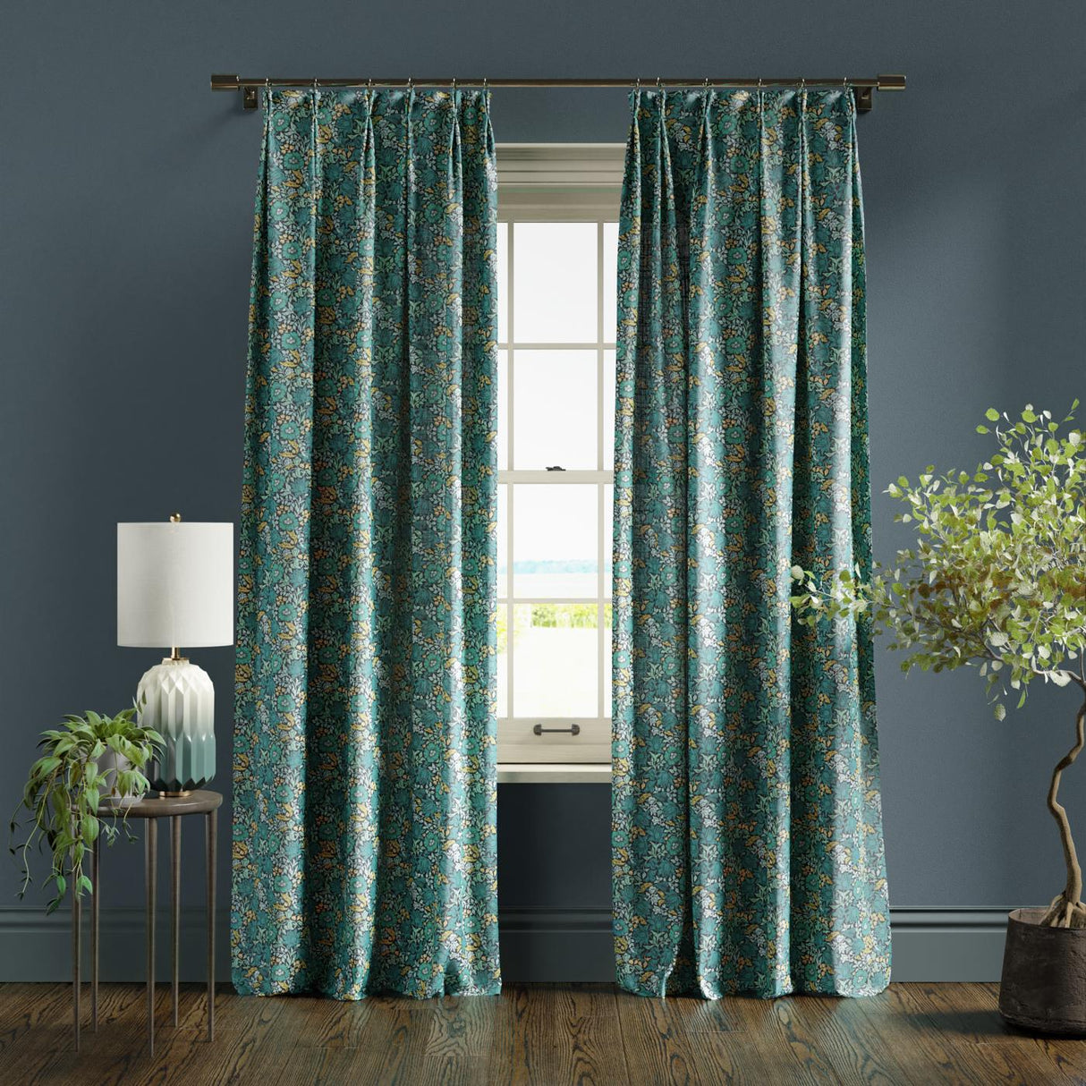 Clarke & Clarke MALLOW TEAL Fabric