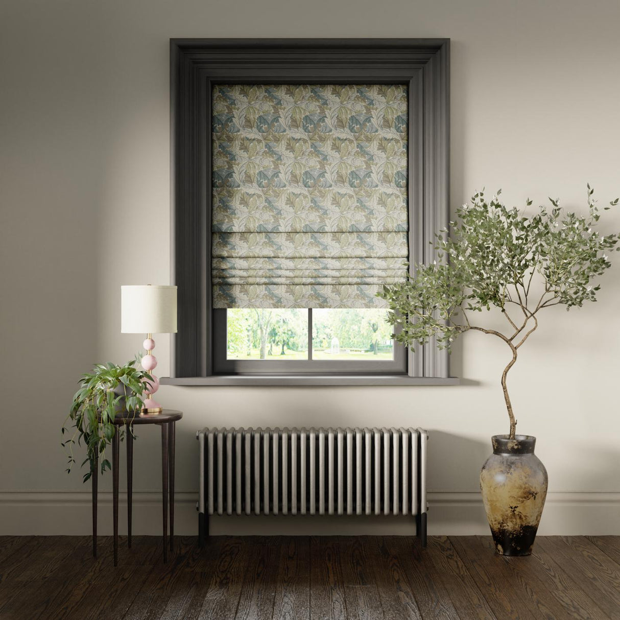 Clarke & Clarke ACANTHUS SLATE/DOVE Fabric