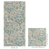 Lee Jofa MILLE FLEUR WP LAKE Wallpaper