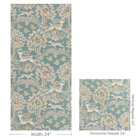 Lee Jofa MILLE FLEUR WP LAKE Wallpaper