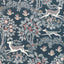 Lee Jofa MILLE FLEUR WP DENIM Wallpaper