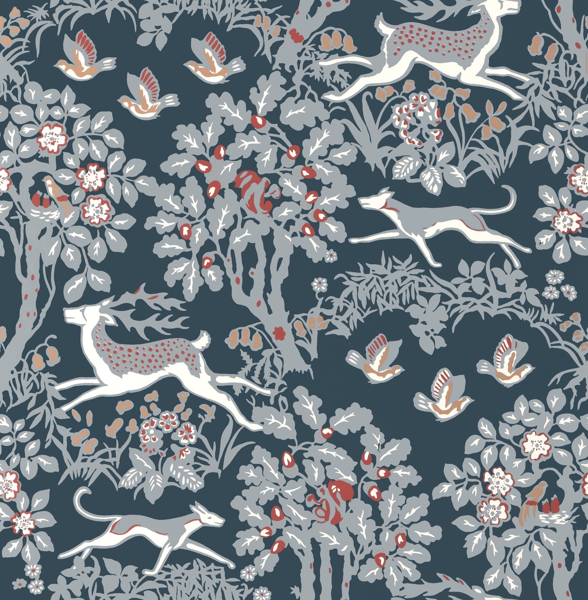 Lee Jofa MILLE FLEUR WP DENIM Wallpaper
