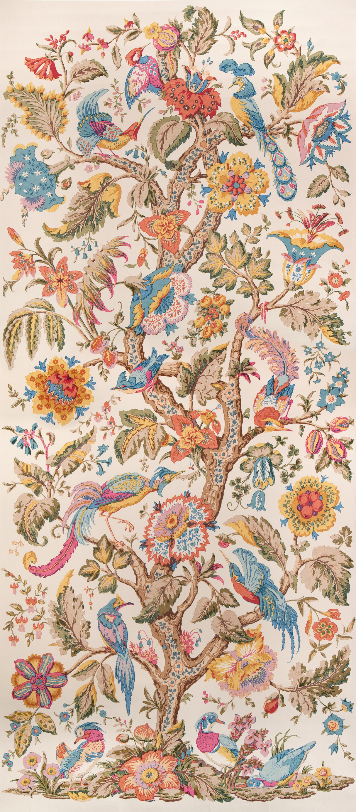 Lee Jofa TREE OF LIFE PNL DENIM/BERRY Wallpaper