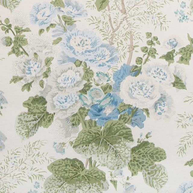 Lee Jofa GRAND ALTHEA WP BLUE/LEAF Wallpaper
