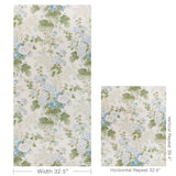 Lee Jofa GRAND ALTHEA WP BLUE/LEAF Wallpaper
