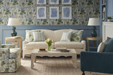 Lee Jofa GRAND ALTHEA WP BLUE/LEAF Wallpaper
