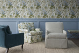 Lee Jofa GRAND ALTHEA WP BLUE/LEAF Wallpaper