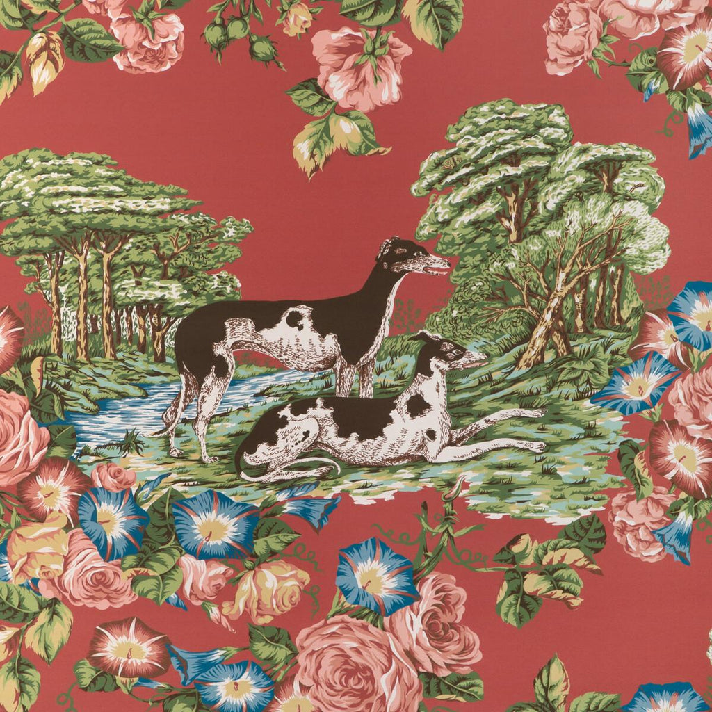 Lee Jofa WHIPPETS PAPER RED Wallpaper