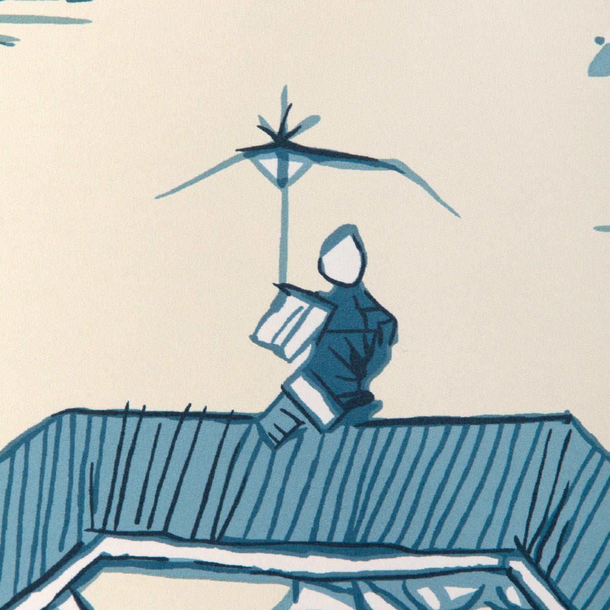 Lee Jofa WILLOW LAKE PAPER TEAL Wallpaper