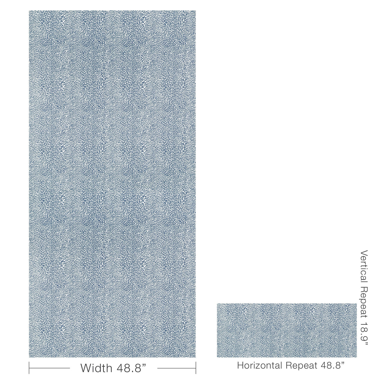 Brunschwig & Fils PETIT LEOPARD BLUE Wallpaper