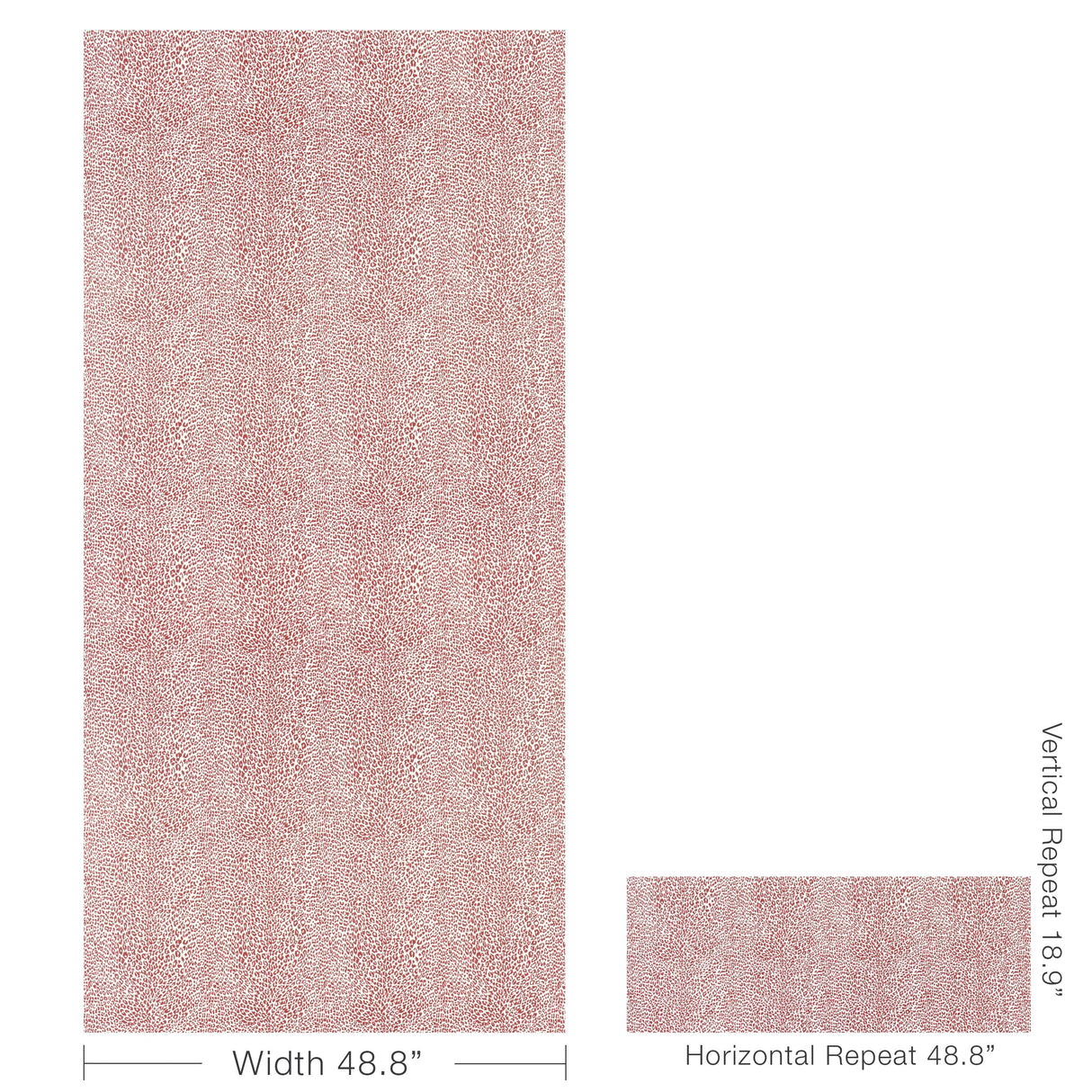 Brunschwig & Fils PETIT LEOPARD ROUGE Wallpaper