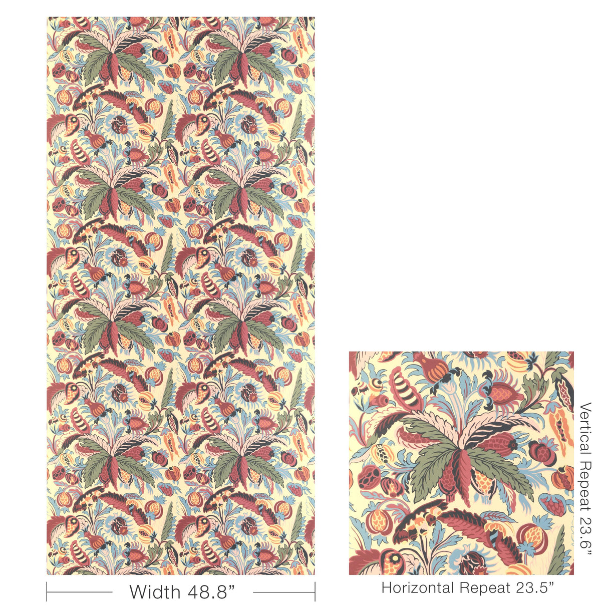 Brunschwig & Fils VILLARS BORDEAUX Wallpaper