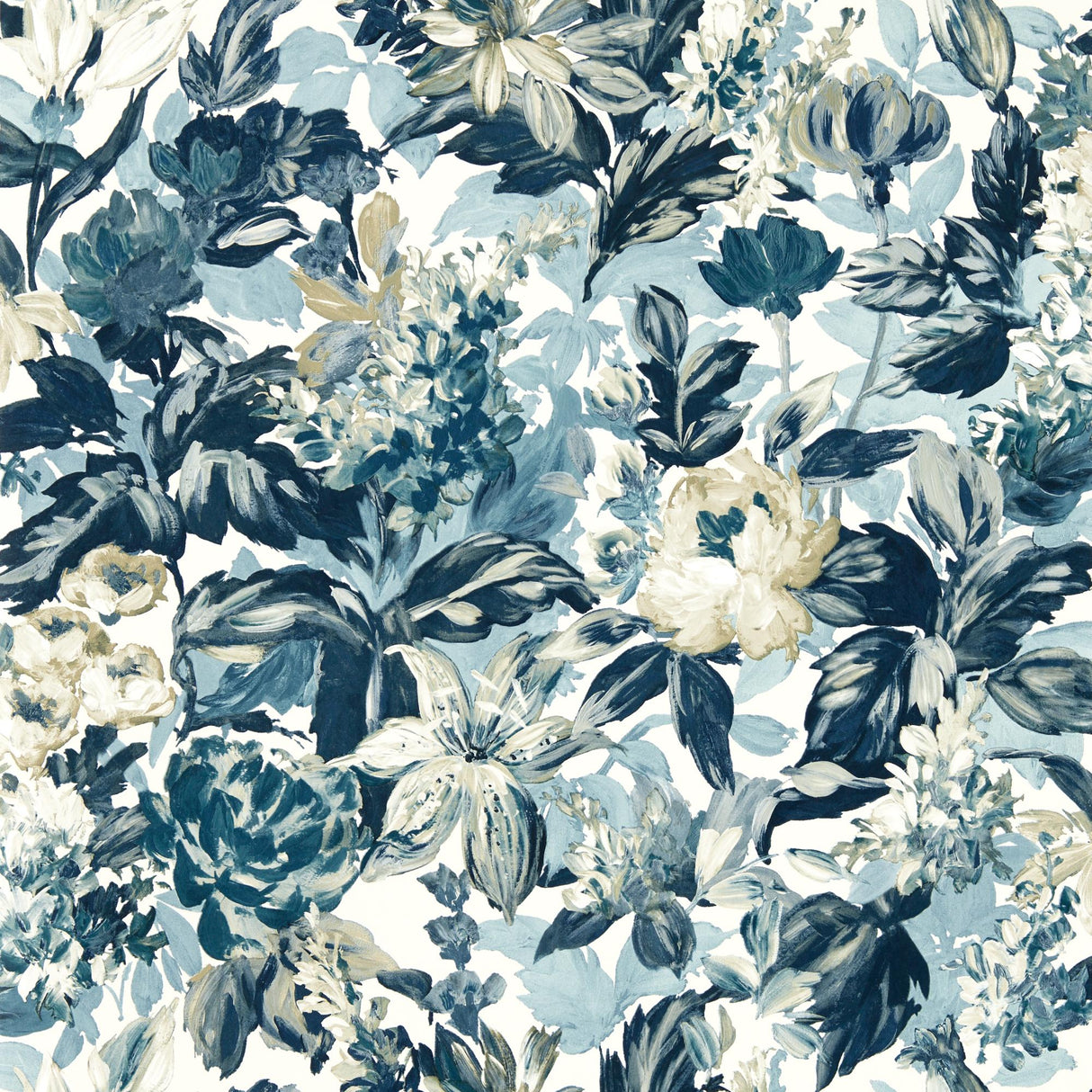 Clarke & Clarke LILUM DENIM IVORY WP Wallpaper