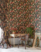 Clarke & Clarke LILUM RUSSET NOIR WP Wallpaper