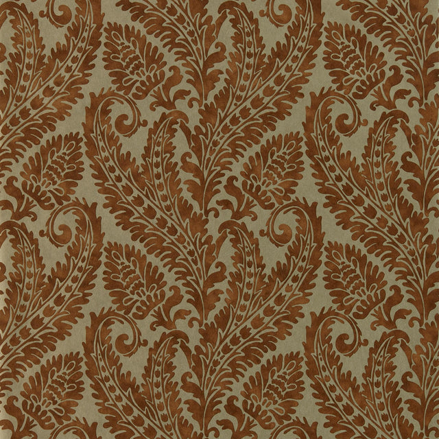 Clarke & Clarke REGALE RUSSET GILVER WP Wallpaper