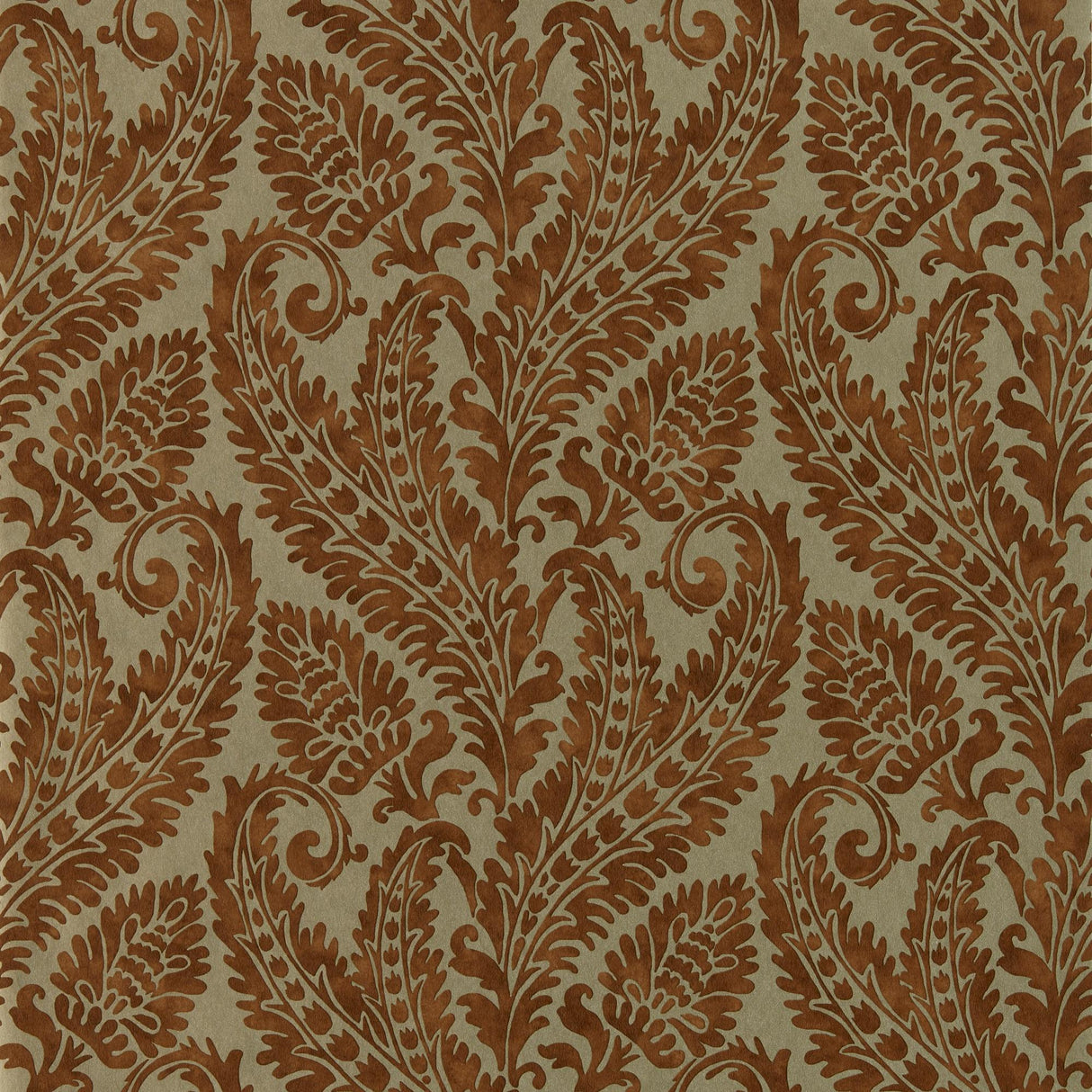 Clarke & Clarke REGALE RUSSET GILVER WP Wallpaper