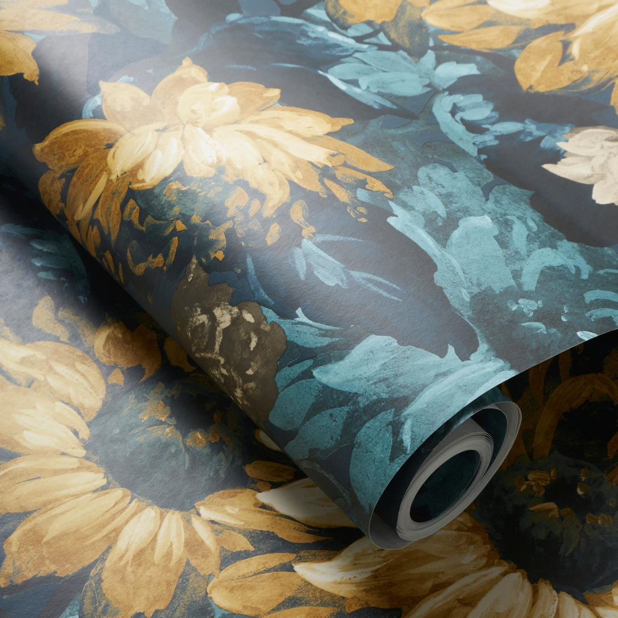 Clarke & Clarke SUNFOREST DENIM OCHRE WP Wallpaper