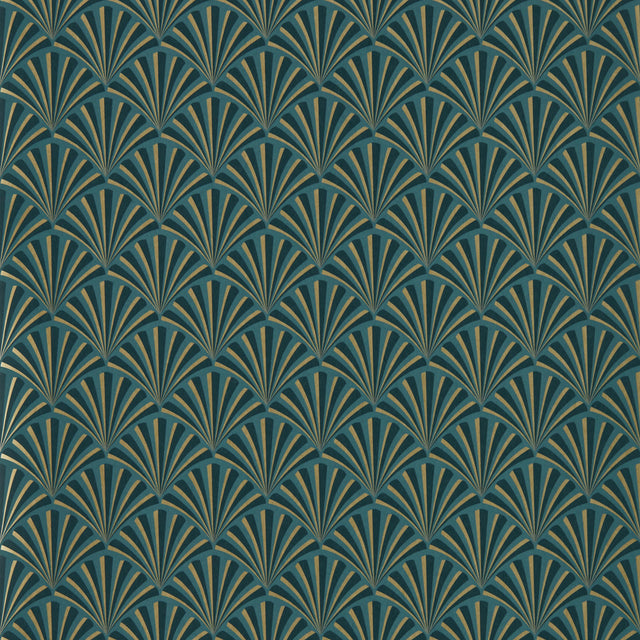 Clarke & Clarke CHRYSLER TEAL WP Wallpaper