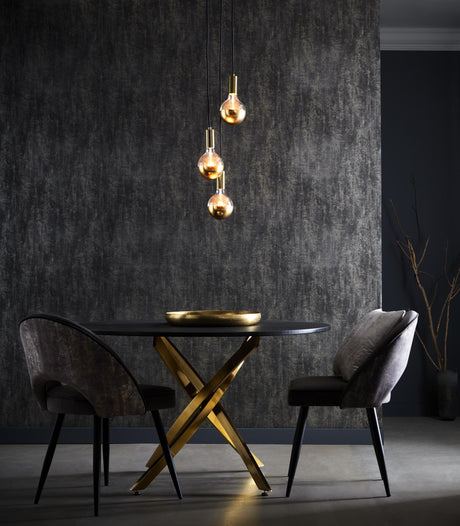 Clarke & Clarke SONTUOSO NOIR WP Wallpaper