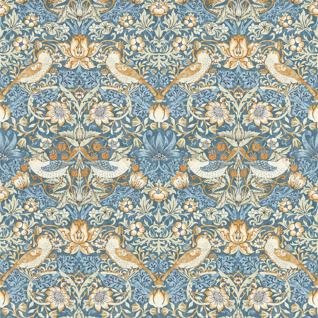 Clarke & Clarke STRAWBERRY THIEF DENIM WP Wallpaper