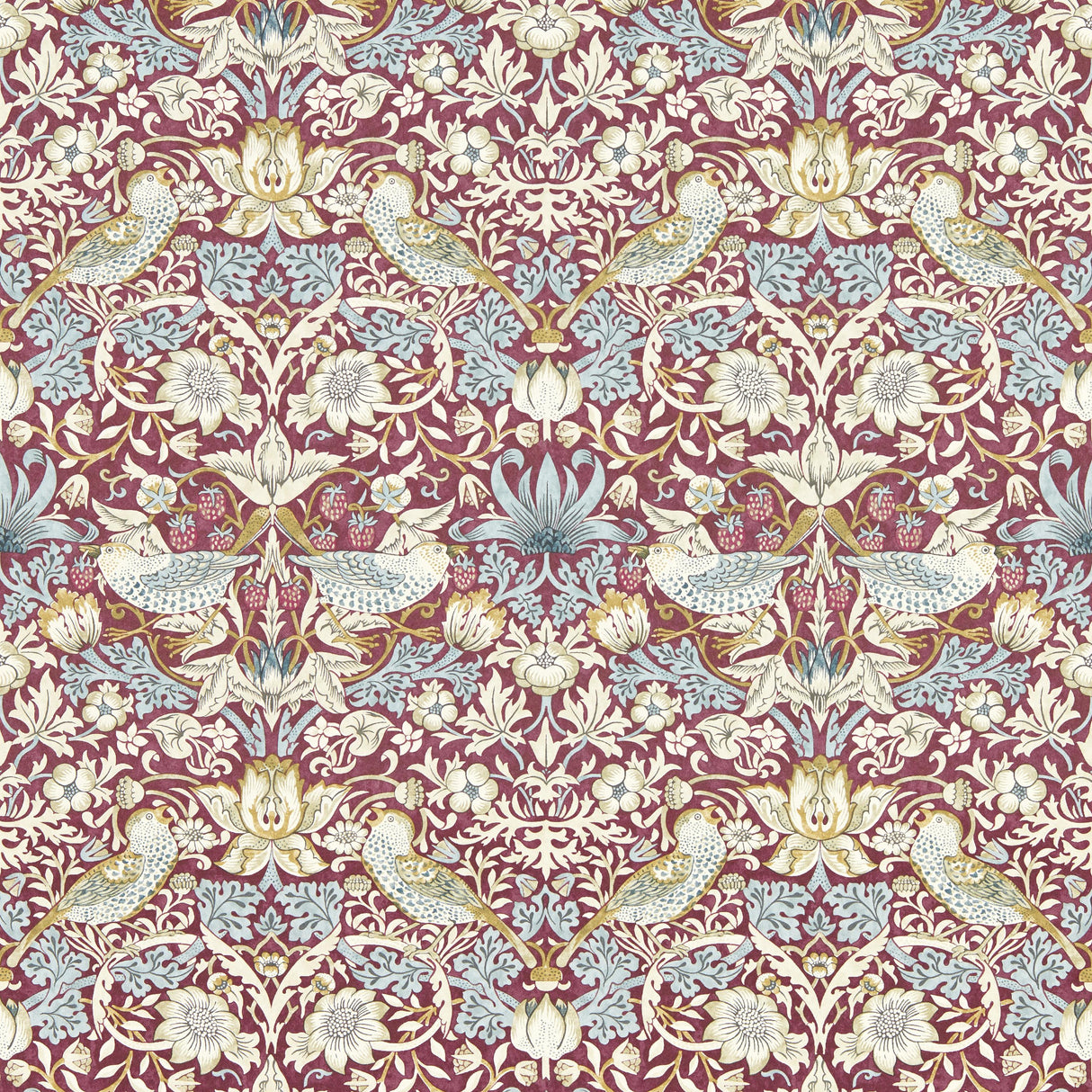 Clarke & Clarke STRAWBERRY THIEF PLUM WP Wallpaper