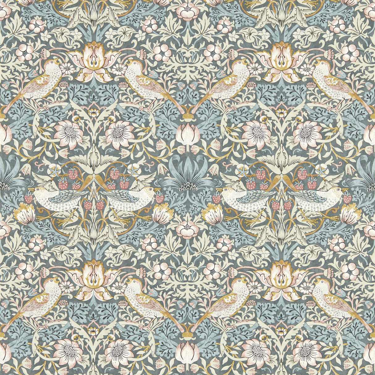 Clarke & Clarke STRAWBERRY THIEF SLATE WP Wallpaper