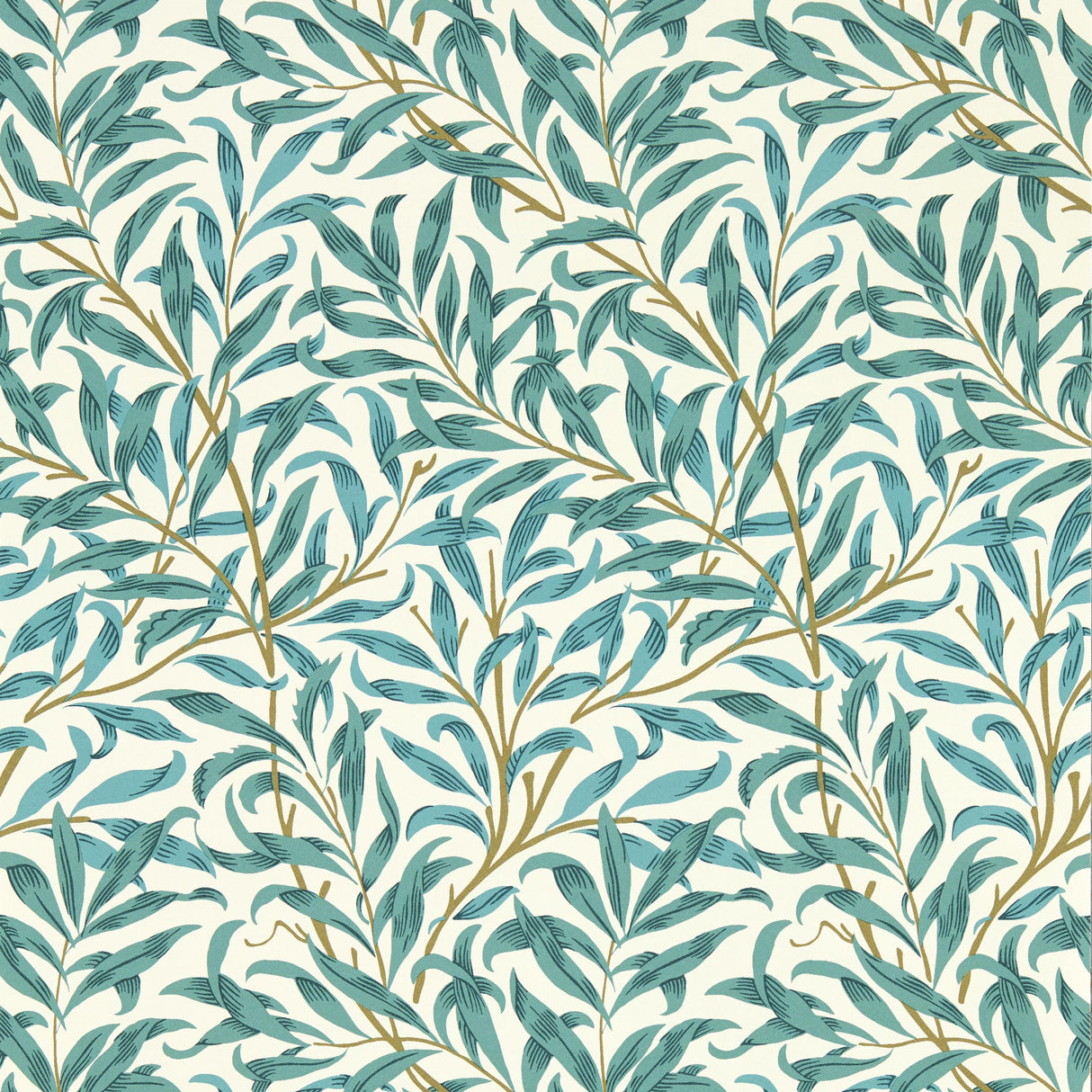 Clarke & Clarke WILLOW BOUGHS TEAL WP Wallpaper