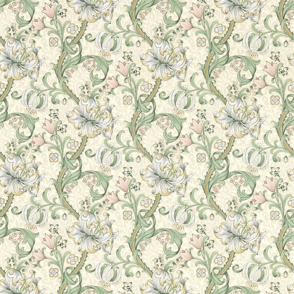 Clarke & Clarke GOLDEN LILY LINEN WP Wallpaper