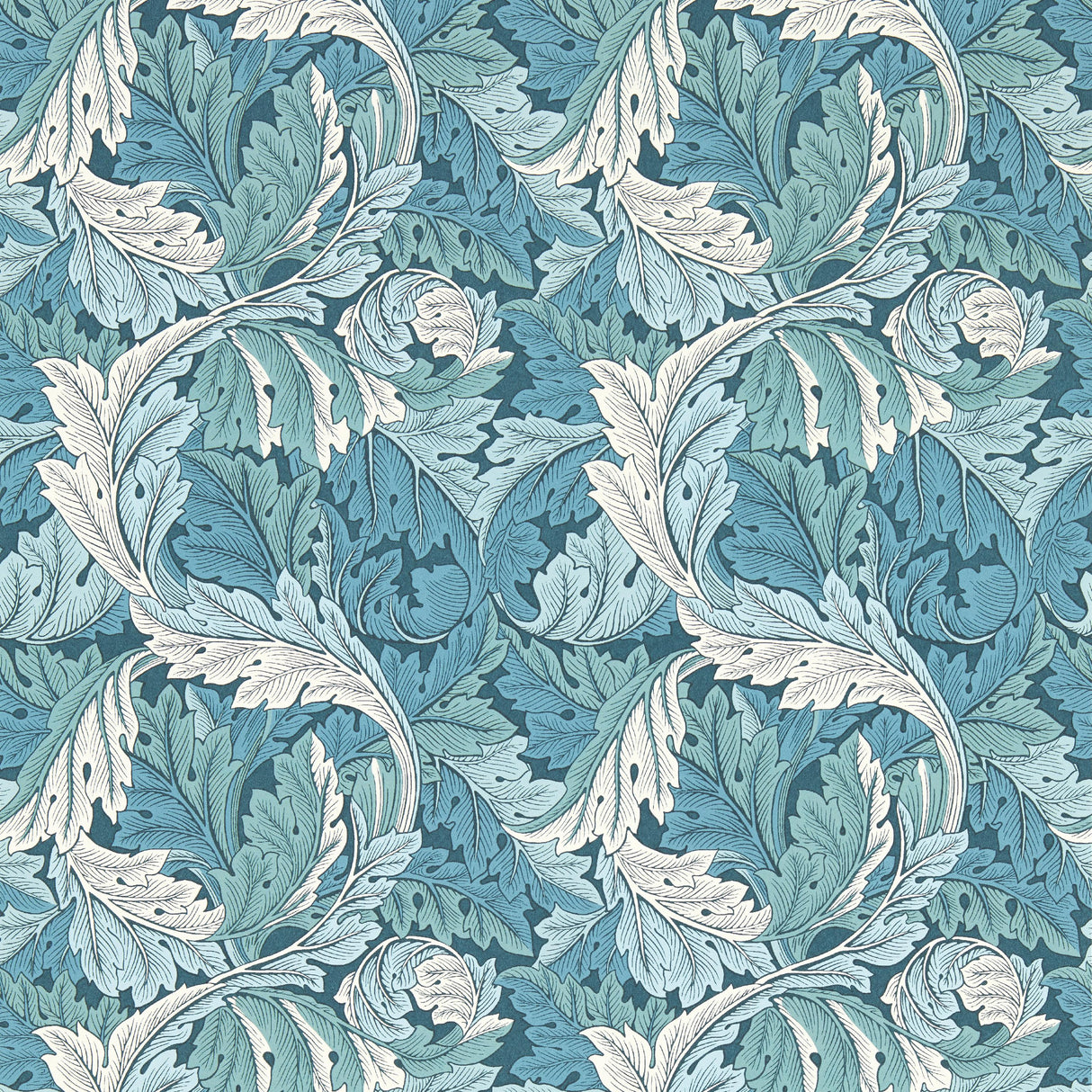 Clarke & Clarke ACANTHUS WP TEAL Wallpaper