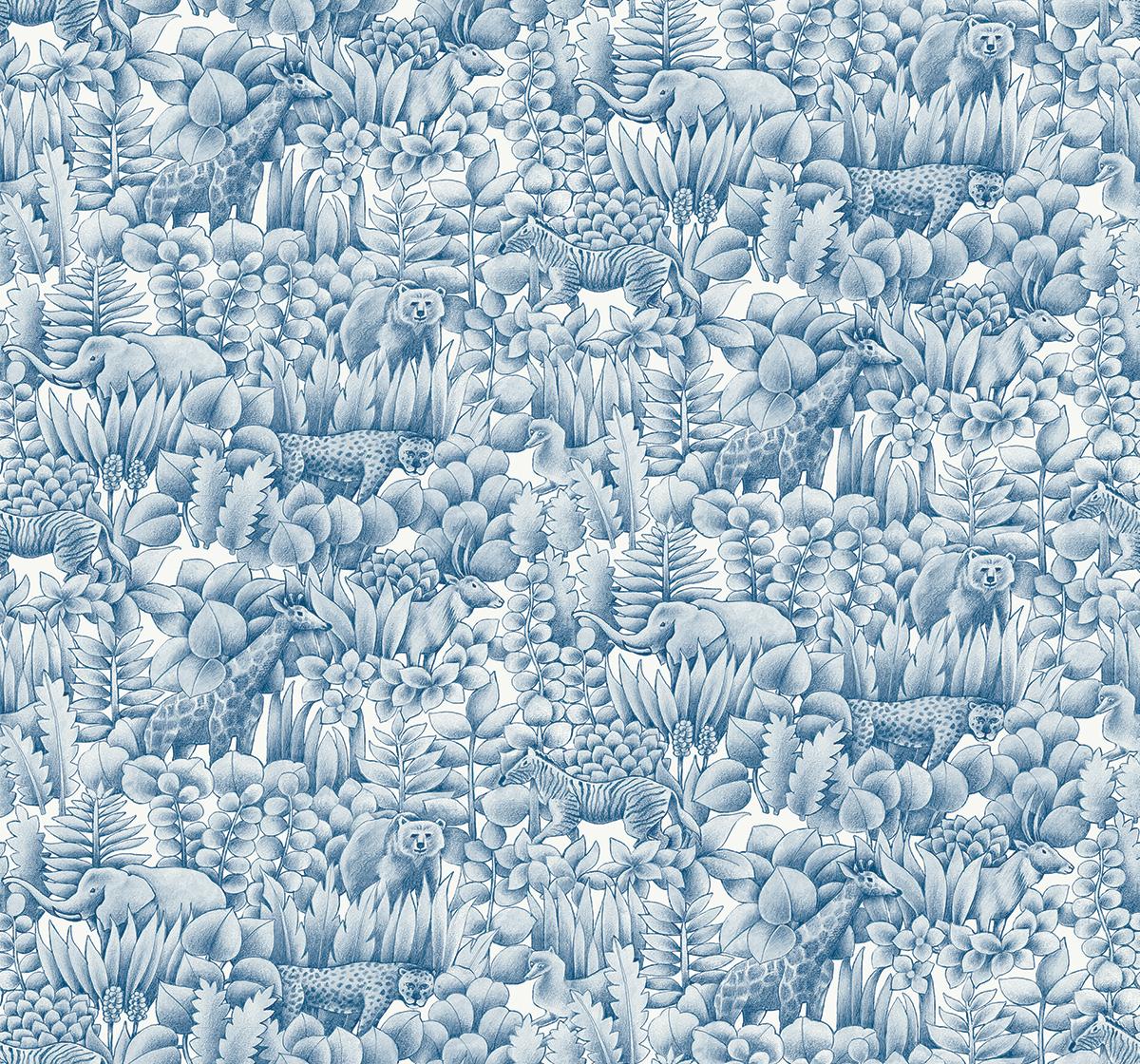 Winfield Thybony TAMARIND CAPTAIN BLUE Wallpaper