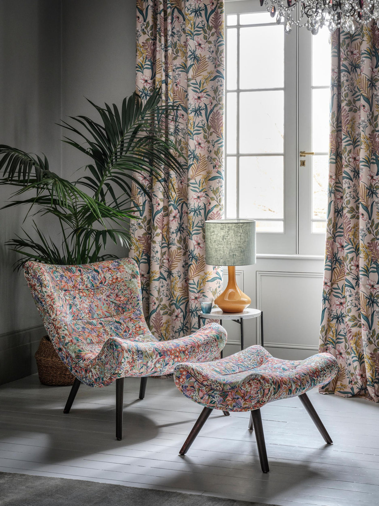 Clarke & Clarke AUBREY PASTEL Fabric