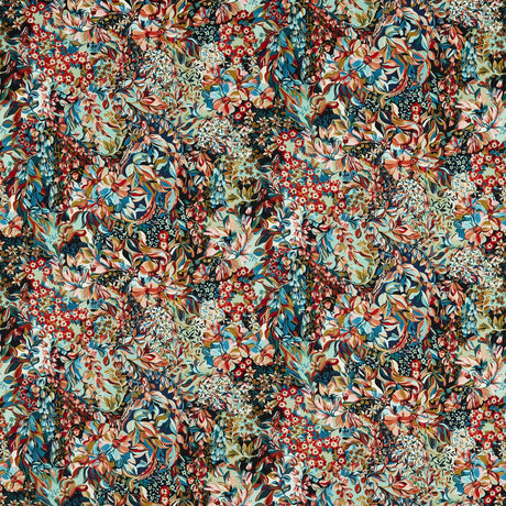 Clarke & Clarke AUBREY VELVET MIDNIGHT/SPICE Upholstery Fabric