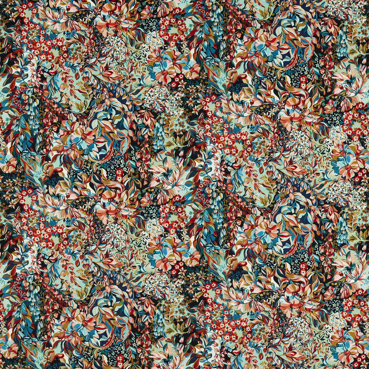 Clarke & Clarke AUBREY VELVET MIDNIGHT/SPICE Upholstery Fabric