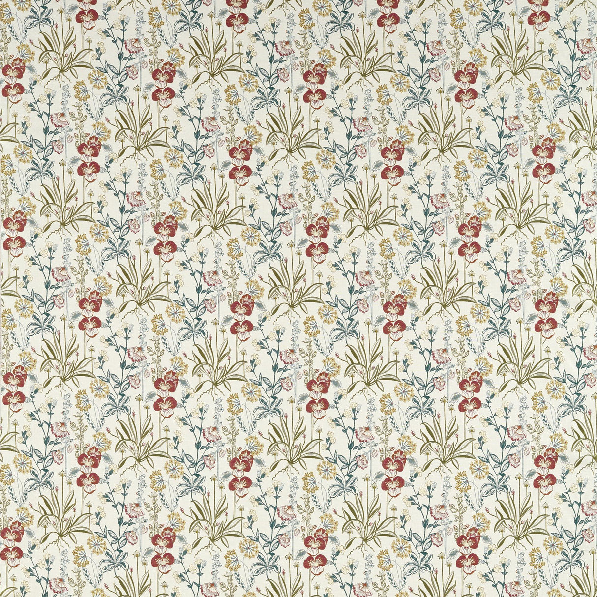 Clarke & Clarke ELMSDALE JACQUARD FOREST/LINEN Drapery Fabric