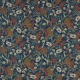 Clarke & Clarke HAZELBURY LINEN MIDNIGHT/SPICE Fabric
